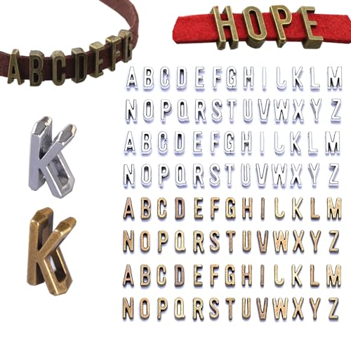 stino Metal Charms for Jewelry Making 100gram, Bulk Tibetan Silver & Gold Plated Trinkets for Earring Necklace Jewelry Making and Findings - color: Alphabet Silver & Gold Bronz