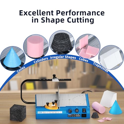 Hot Wire Foam Cutter, Foam Cutting Worktable with Elevated Extension Rail, Hot Wire Cutting Tool for EVA, Sponge, KT board, Insulation panels, Polystyrene Foam Various Thermoplastic Materials Blue - color: Blue