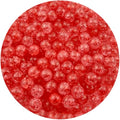 400pcs 8mm Acrylic Crackle Beads - Round Crystal Acrylic Craft Beads with Hole for Jewelry Making - Bright Red - color: 24-bright red, size: 8MM