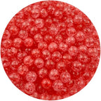 400pcs 8mm Acrylic Crackle Beads - Round Crystal Acrylic Craft Beads with Hole for Jewelry Making - Bright Red - color: 24-bright red, size: 8MM