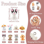 Beadthoven 16Pcs Resin Dog Charms 8 Styles 3D Opaque Dog Pendants Cute Cartoon Puppy Dangle Charms Lovely Animal Pendants for DIY Earrings Necklace Bracelets Keychains Jewelry Making Supplies - color: Mixed Color