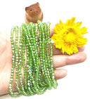 3mm1100pcs Bicone Beads Crystal Glass Faceted Beads for Necklace Bracelet Earrings DIY Jewelry Crafts Making Project (3mm Light GreenAB) - color: 3mm Light GreenAB