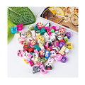 200 PCS Colorful Animal Mixed Polymer Clay Soft DIY Beads for Jewelry Making - 10mm - color: Clay Animals