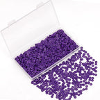 2000Pcs White Clay Beads Polymer Clay Spacer Beads Flat Beads 6mm Round Heishi Vinyl Beads for DIY Craft Gift Adults Bracelets Necklace Jewelry Making Earring Accessories (Purple) - color: Purple