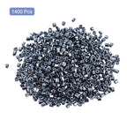 uxcell 1400Pcs Glass Bugle Beads, 1.5x1.5mm Tube Mini Loose Glass Seed Spacer Bead for DIY Earrings Necklaces Bracelets Jewelry Making (Electroplating Gun Gray) - color: Electroplating Gun Gray, size: 1.5x1.5mm