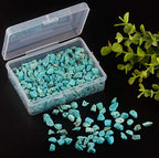 Chip Stone Beads Turquoise 5-8mm About 400 Pieces Irregular Gemstones Healing Crystal Loose Rocks Bead Hole Drilled DIY for Bracelet Jewelry Making Crafting (5-8mm, Turquoise) - color: Turquoise
