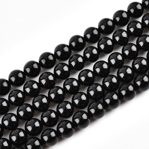 Natural Black Onyx Beads for Jewelry Making 12mm Round Semi Precious Gemstone 15 inch(31-32pcs/strand) - color: Black Onyx, size: 12mm
