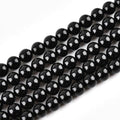 Natural Black Onyx Beads for Jewelry Making 12mm Round Semi Precious Gemstone 15 inch(31-32pcs/strand) - color: Black Onyx, size: 12mm