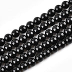 Natural Black Onyx Beads for Jewelry Making 12mm Round Semi Precious Gemstone 15 inch(31-32pcs/strand) - color: Black Onyx, size: 12mm