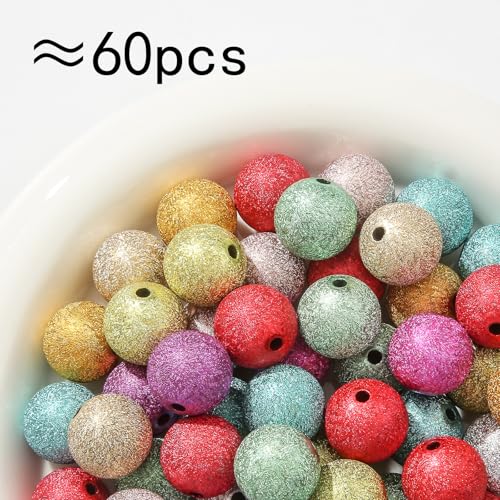 20mm Acrylic Beads 60pcs Color Fold Pearl Bead Chunky Bubblegum Beads for DIY Jewelry Making (fold Pearl) - color: uv pearl color