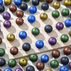 20mm Acrylic Beads 180pcs Dark Colors Round Bead Chunk Bubblegum Beads for Pen Bag Jewelry Making Necklace Bracelets(zgxp) - color: Navy&Tan