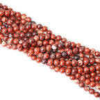 45PCS 8mm Natural Red Snake Skin Jasper Round Loose Beads for Jewelry Making DIY Gifts Arts Crafts Materials 1 Strand 15" - color: Red Snake Skin Jasper, size: 8mm 45PCS