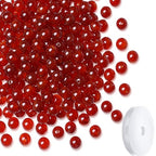 Natural Carnelian Beads 100Pcs 8mm Red Crystal Beads Loose DIY Round Stone Bead for Bracelet Necklace Earrings Making - color: B-Red Agate, size: 100pcs