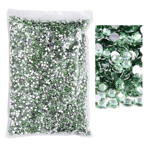 Blinginbox 50000pcs Flatback Rhinestones,Resin Non Hotfix Rhinestones Large Quantity Wholesale for Crafts DIY Creative Design,Clothes,Makeup,Nail Art (2mm=0.08",Lt.Peridot) - color: Lt.peridot, size: 2mm=0.08"