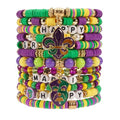 Twinfree Bohemia Beaded Bracelet for Women, Polymer Clay Stretch Bracelets - color: color 47