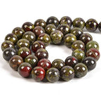 6mm Genuine Dragon Blood Jasper Bead Gemstone Round Semi Precious Loose Beads for Jewelry Making 15" - color: Dragon Blood Jasper, size: 6mm
