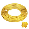 12 Gauge Aluminum Wire 100FT, 2mm Bendable Metal Anodized Aluminum Wire for Sculpting Jewelry Making Crafts Wreath Beading Floral(Gold) - color: Gold