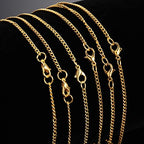 Hicarer 24 Pack Gold Plated Necklace Chain for Women Bulk 16-26 Inch 2 mm Gold Plated DIY Cable Link Chains for Jewelry Making with Lobster Clasps for DIY Necklace Jewelry Making Supplies(18 Inch) - size: 18 Inch