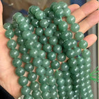 MJDCB Natural Stone Beads Green Aventurine Round Loose Beads for Jewelry Making DIY Bracelet Necklace (12mm) - color: Aventurine, size: 12mm