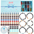 SUNNYCLUE 1 Box Solar System Planet Bead Natural Gemstone Beads 6mm Bulk Multilayer Beading Bracelet Making Kit Lava Rock Loose for Jewelry Making Universe Galaxy Sewing Scissors - color: 6mm Beads Gift Box