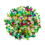 50pcs Glass Pendant Charms - Multicolor Theme Drops for Necklace Craft, Jewelry Making Supplies (Various Styles) - style: Lily Flower 2#