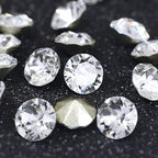 DONGZHOU Faceted Pointback Rhinestone,720Pcs Round Glass Stone Crystal Gems Diamonds Beads for Nail Art Decorations Jewelry Making DIY Craft Ring Embellishment,SS16(3.80-4.00MM) - size: SS16(3.80-4.00MM)