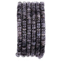 BEADIA Natural Black Spectrolite Spacer Beads Caps Loose Semi Gemstone for Beading Jewelry Making 4mmx2mm 38cm - color: Black Spectrolite, size: Round 4mm x 2mm