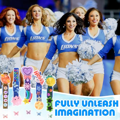 JOICEE 80 Set Cheer Pins Spirit Clips,80 Clothes Pins 126 Mini Resin Animals Bows Daisy and Stickers Pen Over 300 Beads Pearls for Cheerleading Backpacks Ribbon Team Classroom Cheer Gifts Bulk(Blue) - color: Blue