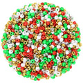 UPINS Christmas Pony Beads, 1200Pcs Red White Green Gold Silver Plastic Beads Christmas Necklace Hair Beads Crafts DIY - color: Christmas