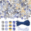 SUNNYCLUE 320Pcs Flat Gemstone Beads 4MM Disc Stone Beads Strands with 20M Jewelry Cord Flat Round Gemstone Healing Energy Heishi Stone Spacers for Jewelry Making Kits DIY Bracelets Necklaces Supplies