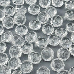 100pcs 12mm Acrylic Crystal Beads, Faceted Rondelle Acrylic Spacer Beads for Wind Chimes Bracelet Necklace Earring Keychain Jewelry Making DIY Crafts(White) - color: White, size: 12mm