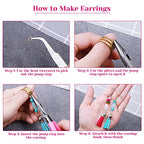 Earring Hooks, Audab 1400pcs Making Kit with 200pcs Ear Ring 1000pcs Jump Rings, Backs and Jewelry Pliers for Supplies Findings