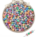 DAHI 250pcs 6mm Polymer Clay Beads Round Beads for Making Bracelet Necklace Earring Accessories DIY Handmade Craf（6mm） - size: 6x6mm