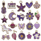 YouLuo 100Pcs Bracelet Charms for Jewelry Making Wholesale Bulk Jewelry Making Bracelets Charm KC Gold Alloy Charm Pendants and Gold Plated Enamel Charms Pendants for Bracelet Necklace - color: Multicolor+Gold