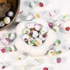 15Pcs Acrylic Beads Round 16mm UV Fruit Print Fit for DIY Jewelry Bracelet Necklace Keychain Beadable Pens Mobile Phone Chain Making Cute (Fruit-Mixed Color) - color: Fruit-Mixed color