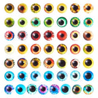 100Pcs/Set Flat Round Transparent Glass Cabochons with Pattern Eye Flatback Glass Dome Flatback Cab Beads for Photo Cameo Jewelry Making Necklace Ring DIY Crafts 8x3mm Eyes - color: 100pcs-8x3mm-Eyes