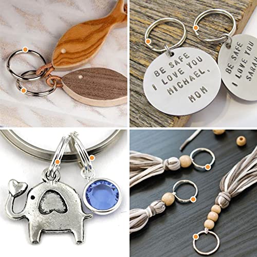 Pawfly 100 Pack 3/5 Inch Mini Split Jump Ring with Double Loops Small Metal Rings Connectors for Jewelry Necklaces Bracelets Earrings Crafts Ornaments and DIY Arts - size: 3/5 Inch,100 PCS