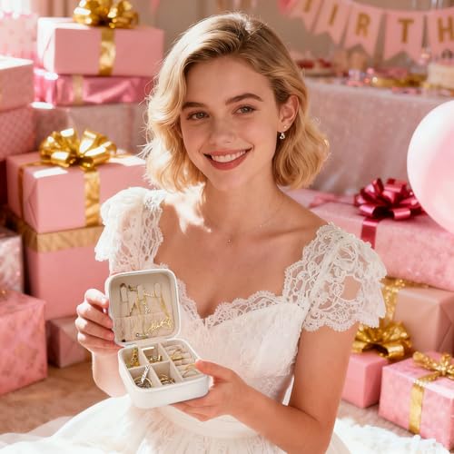 Ajiangwu Ships Next Day,Mothers Day Gifts Custom Travel Jewelry Case for Women Kids,Personalized Small Jewelry Box Mini Teen Girl Gifts Trendy Stuff Jewelry Organizer for Rings, Necklaces, Bracelets - color: Design 4