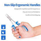 SPEEDWOX Long Reach Long Nose Pliers 6 Inches Mini Wire Cutter Side Cutting Slim Precision Fine Pliers for Hard to Reach Narrow Spaces Serrated Jaws High Leverage Reduce Efforts Non-slip Handles - style: Long Nose Pliers