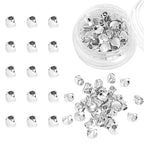BEADIA Silver Plated Twisted Spacer Beads 4x5mm 30pcs for Jewelry Making Findings Non Tarnish - color: Silver, size: 4x5mm Twisted