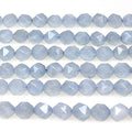 MJDCB Best Sellers Natural Stone Beads Faceted Polygon Aquamarine Crystal Energy Stone Healing Power for Jewelry Making(8mm) - color: Aquamarine