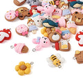 Craftdady Resin Plastic Miniature Food Snack Pendants Charms Ice Drink Juice Pendants Cute Bottle Fruit Keychain Charms Hang Ornament for DIY Craft Earring Bracelet Necklace Jewelry Making - color: Mixed Color 18 Styles