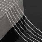 YOUBEIYEE 32.8 Feet Silver Chain for Jewelry Making Silver Plated Brass Link Chain Women Necklace Bracelet DIY Jewelry Chain Roll - color: 1:1 Lip