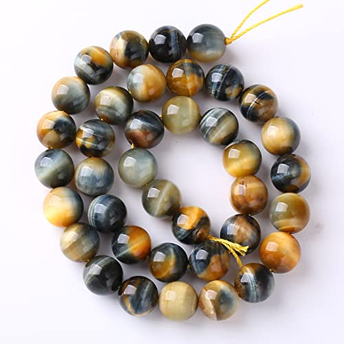 4mm 90pcs AAA Dream Blue Tiger Eye Beads Semi Precious Round Smooth Gemstones Energy Healing Loose Beads for Jewelry Making - color: Dream Blue Tiger Eye Stone, size: 4mm