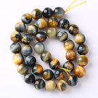 4mm 90pcs AAA Dream Blue Tiger Eye Beads Semi Precious Round Smooth Gemstones Energy Healing Loose Beads for Jewelry Making - color: Dream Blue Tiger Eye Stone, size: 4mm