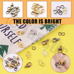 Tanstic 241Pcs 6 Colors Lobster Claw Clasps and Open Jump Rings Kit, 12mm Lobster Clasps, 5mm Jump Rings with Needle Nose Pliers for DIY Bracelet Necklace Jewelry Making - color: 6 Colors Jewelry Clasps + Jump Ring