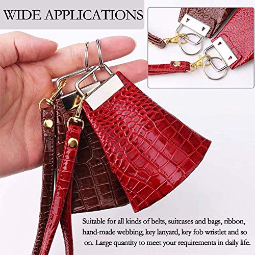 Key Fob Hardware Keychain Hardware Set Includes 1" 4 Color Keychain Hardware with Key Rings 24 pcs and Key Fob Glass Running Pliers