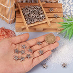 Fashewelry 100Pcs Antique Silver Starfish Animal Spacer Beads Tibetan Metal Ocean Sea Life Charm Beads 13.5x13.5mm for Jewelry Making - color: Antique Silver Starfish-2