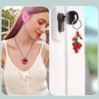 Beadthoven 8Pcs Handmade Lampwork Glass Beads Charm Red Glass Crystal Bird Mushroom Grape Apples Cute Glass Beads for DIY Spring Jewelry Making Bracelets Necklace Earrings Keychain - color: Red