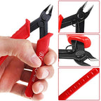 Wire Cutters, 5 Pack BS-8109 Flush Cutters Micro Shear Wire Cutters Precision Side Cutters Tools for Electronics Aluminum Jewelry 3D Printer 5 Inch, Red - color: 5 Pack -5"
